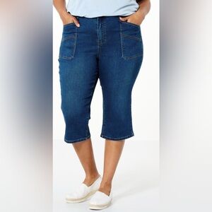 DG2 by Diane Gilman Blue Ankle Cropped Jeans